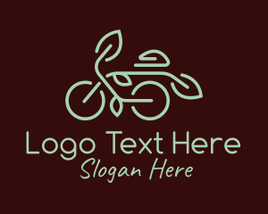 Transport System - Green Nature Bicycle logo design