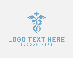 Hospital - Minimal Medical Caduceus logo design