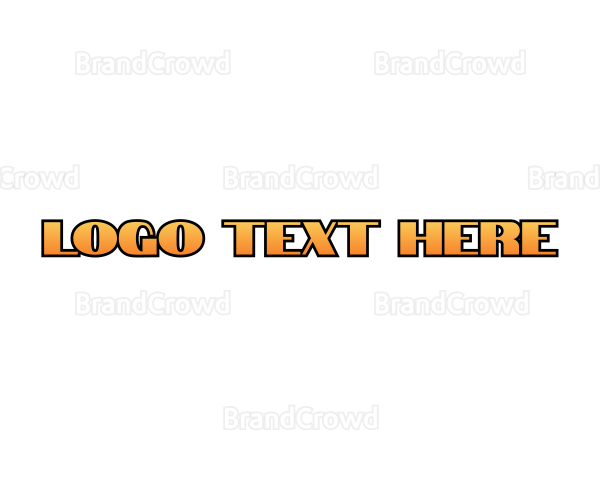 Orange Industrial Wordmark Logo