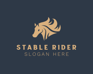 Horseman - Wild Horse Head logo design