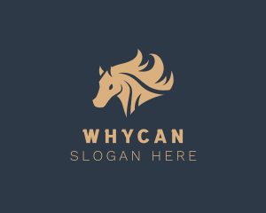 Equestrian - Wild Horse Head logo design