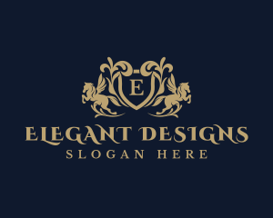 Ornate - Luxury Pegasus Ornate Shield logo design