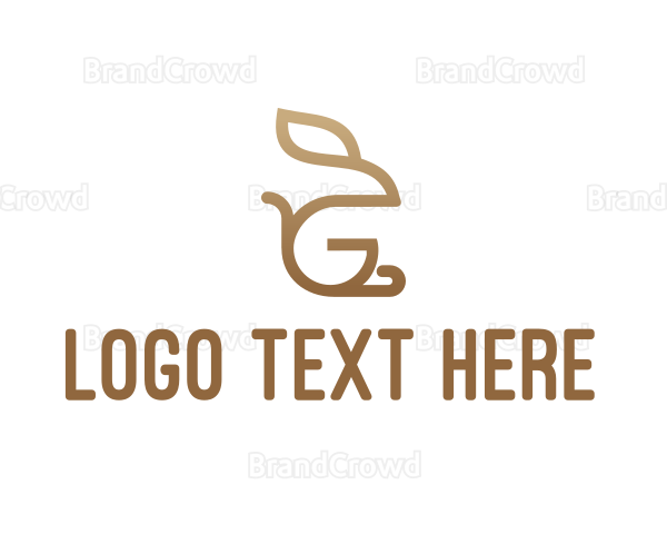 Animal Rabbit Letter G Logo