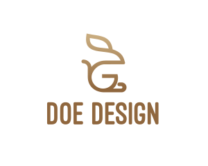 Doe - Animal Rabbit Letter G logo design