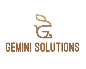 Animal Rabbit Letter G logo design