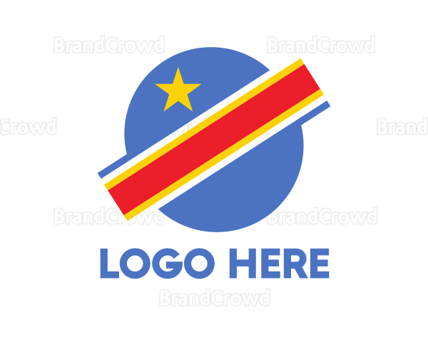 Congo Planet Flag Logo