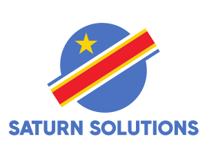 Saturn - Congo Planet Flag logo design