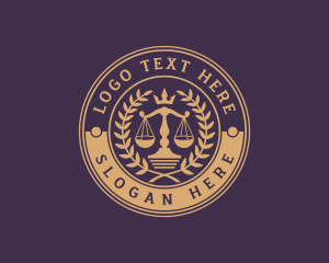 Justice Scale - Legal Notary Judge logo design