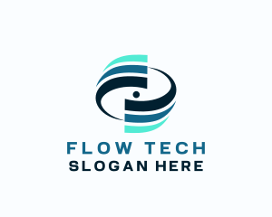 Flow - Breeze Swirl Ventilation logo design