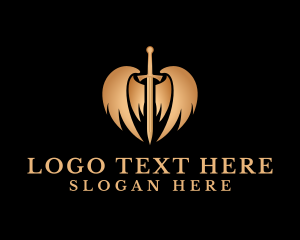 Stab - Gladiator Golden Sword logo design