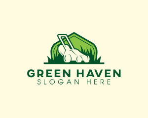 House Lawn Mower  logo design