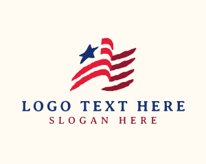 Election - USA American Flag logo design