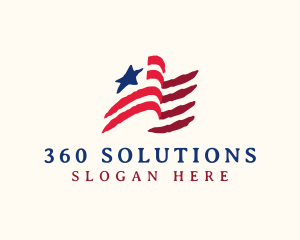 USA American Flag logo design