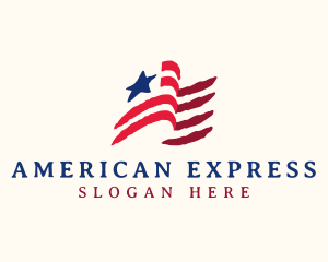 USA American Flag logo design