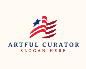 USA American Flag logo design