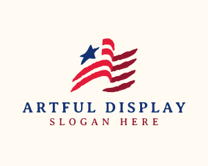 USA American Flag logo design