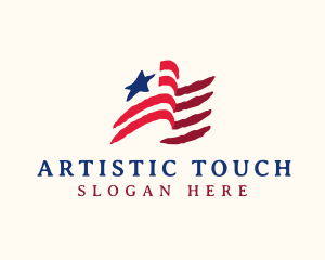 USA American Flag logo design