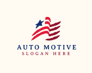 USA American Flag logo design