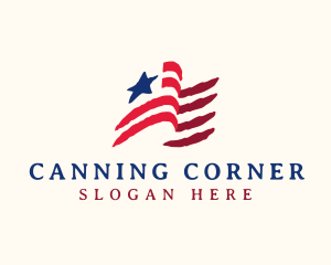 USA American Flag logo design