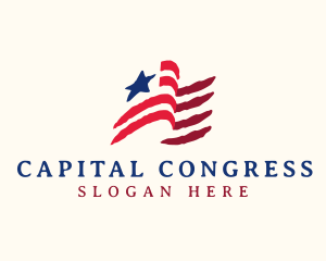 Congress - USA American Flag logo design