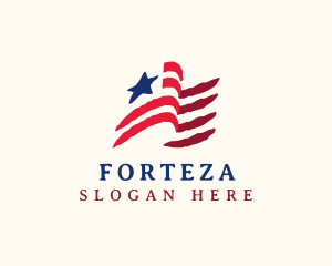 USA American Flag logo design