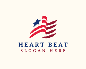 USA American Flag logo design