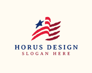 USA American Flag logo design