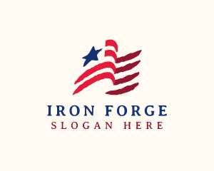 USA American Flag logo design