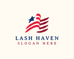 USA American Flag logo design