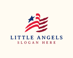 USA American Flag logo design