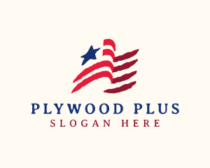 USA American Flag logo design