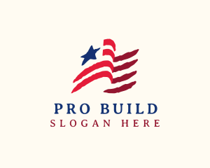 USA American Flag logo design