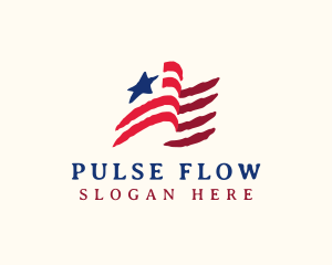 USA American Flag logo design