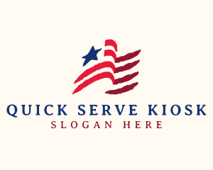 USA American Flag logo design