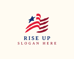 USA American Flag logo design