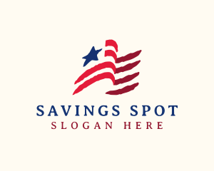 USA American Flag logo design