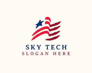 USA American Flag logo design