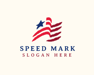 USA American Flag logo design