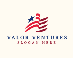 Veteran - USA American Flag logo design