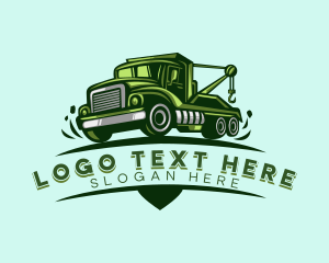 Pickup Truck - Tow Truck Assistance logo design