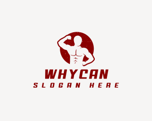 Muscle Man Bodybuilder Logo