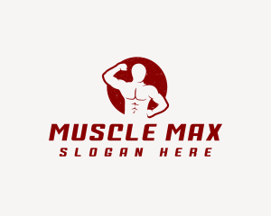 Bodybuilding - Muscle Man Bodybuilder logo design