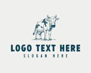 Cow Cattle Farm Logo