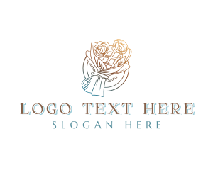 Couple - Floral Chocolate Bouquet logo design