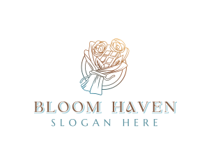 Floral Chocolate Bouquet logo design