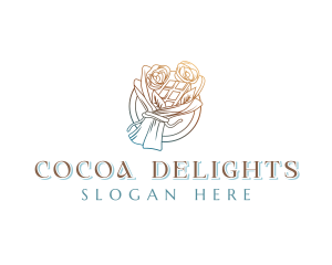 Floral Chocolate Bouquet logo design