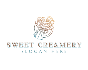 Floral Chocolate Bouquet logo design