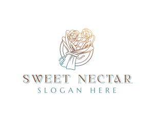 Floral Chocolate Bouquet logo design