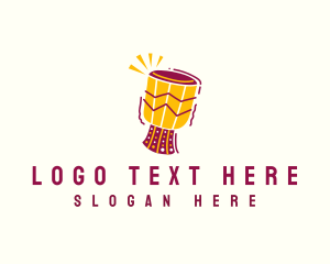 Conga Drum - African Percussion Drum logo design