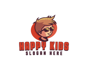 Sunglasses Boy Fashion logo design